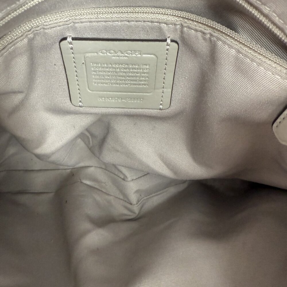 Coach Lexy Leather Shoulder Bag Gray - Picture 8 of 10